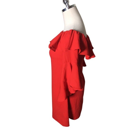 Lulus Top Women's Size XS Red Ruffle Neckline - Picture 3 of 5